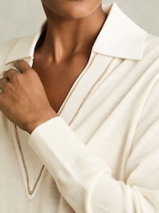 Reiss Ivory Nina Wool Collared Cricket Jumper - Image 3 of 5