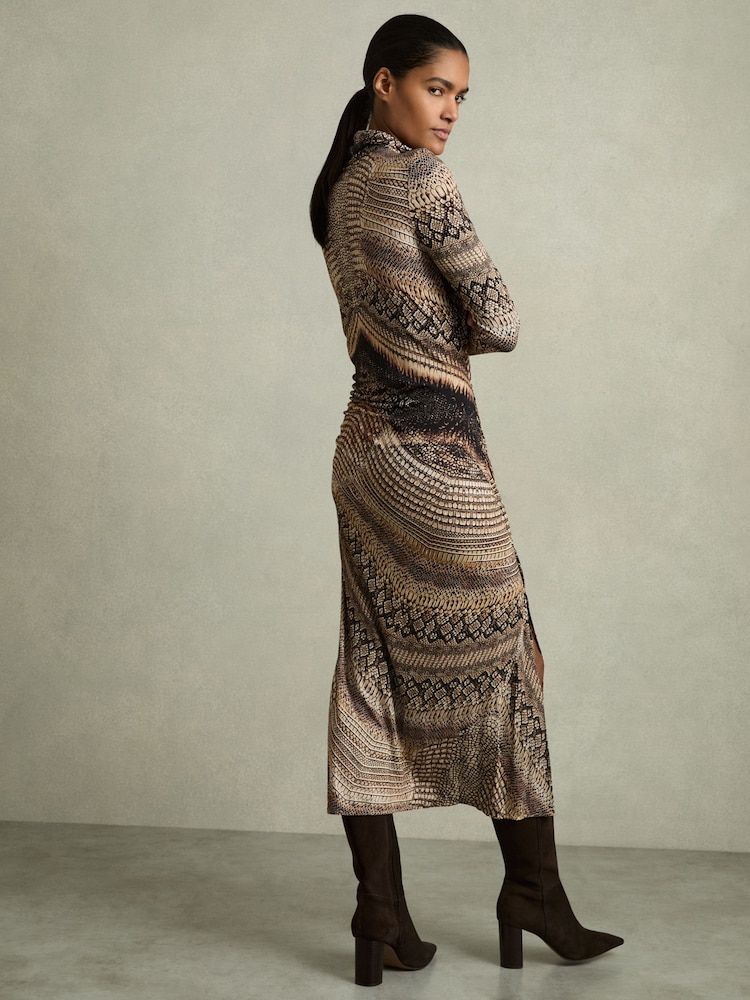 chinese dress ladies Long-Sleeve Skinless Snake Dress by Kalent Zaiz – KALENT ZAIZ main image 0
