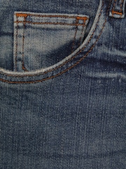 Reiss Mid Blue Bonnie Petite Mid-Rise Flared Jeans - Image 6 of 7