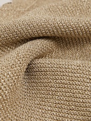 Reiss Gold Mika 9-13 yrs Metallic-Knit Vest Top - Image 4 of 4