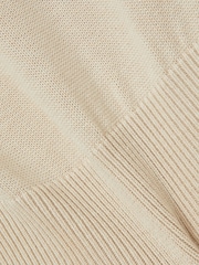 Reiss Neutral Anita Cotton And Wool Crew-Neck Top - Image 5 of 5