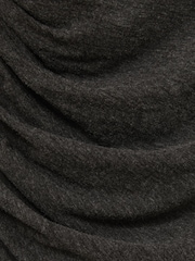 Reiss Charcoal Lucia Asymmetric Ruched Top With Wool - Image 7 of 7