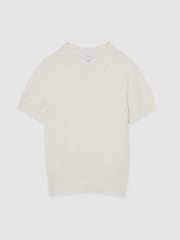 Reiss Ivory Anita Cotton And Wool Crew-Neck Top - Image 2 of 5