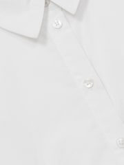 Reiss White Kiari 9-13 yrs Cotton-Poplin Button-Down Shirt - Image 4 of 4