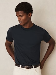 marine - Reiss Bless Cotton-Jersey Crew-Neck T-Shirts 3 Pack - Image 2 de 6