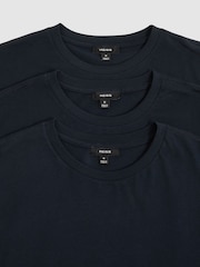 Reiss Navy Bless 3 Pack Cotton Crew-Neck Tailored-Fit T-Shirts 3-Pack - Image 8 of 9