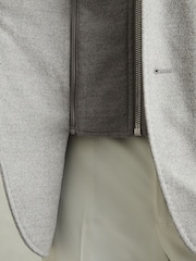 Reiss Grey Patch Regular-Fit Single-Breasted Blazer With Gilet Insert - Image 5 of 9