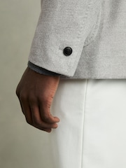 Reiss Grey Patch Regular-Fit Single-Breasted Blazer With Gilet Insert - Image 6 of 9