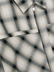 Reiss Grey Ulla 13-14 yrs 100% Cotton Oversized Check Shirt - Image 4 of 4
