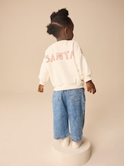 Cream Santa Christmas Crew Sweatshirt and Legging Set (3mths-7yrs) - Image 3 of 3