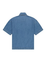 Wrangler Blue Short Sleeve CJ Overshirt - Image 8 of 9