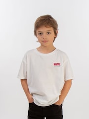 Brands In White Avengers Marvel Super Heroes Boys 100% Cotton T-Shirt - Image 1 of 4