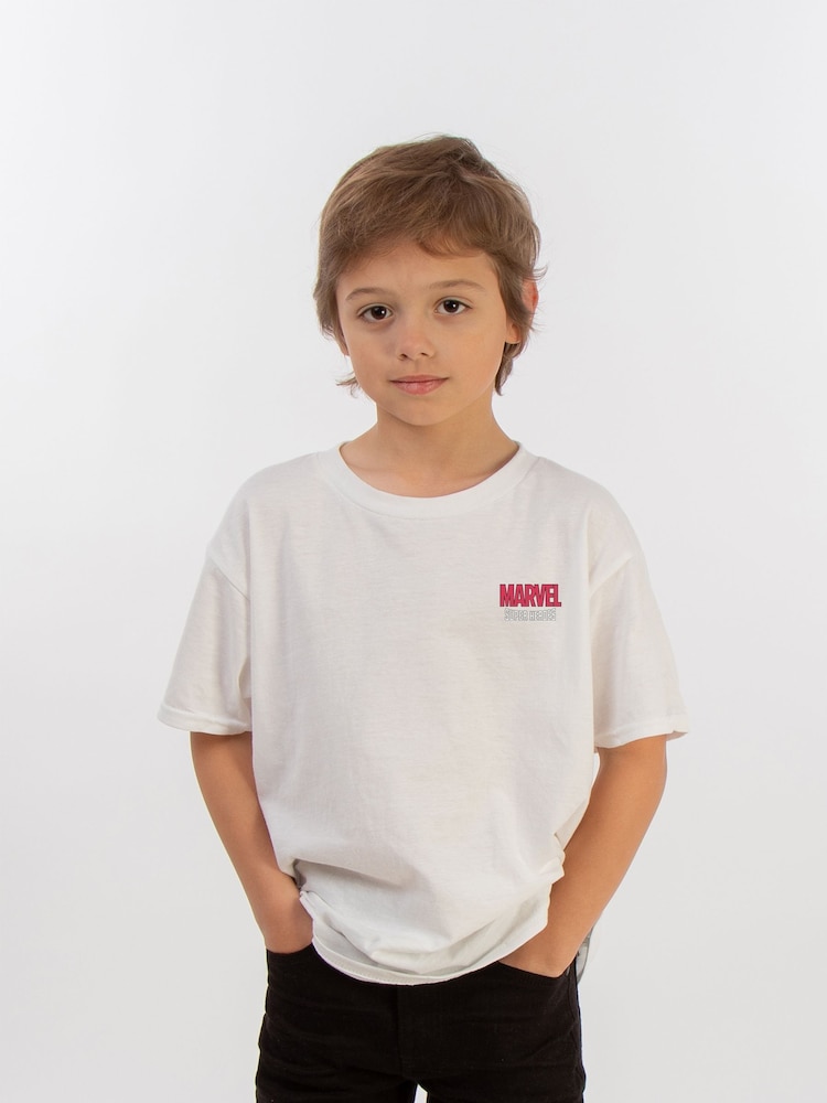 Brands In White Avengers Marvel Super Heroes Boys 100% Cotton T-Shirt - Image 1 of 4