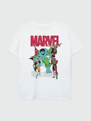 Brands In White Avengers Marvel Super Heroes Boys 100% Cotton T-Shirt - Image 4 of 4