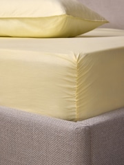 MADE.COM Yellow Cosy Washed Cotton Extra Deep Fitted Sheet - Image 2 of 3