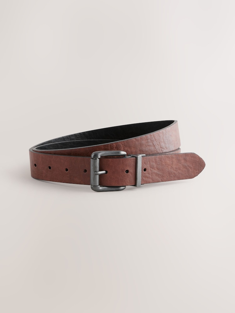 Black Casual Reversible Belt - Image 2 of 5