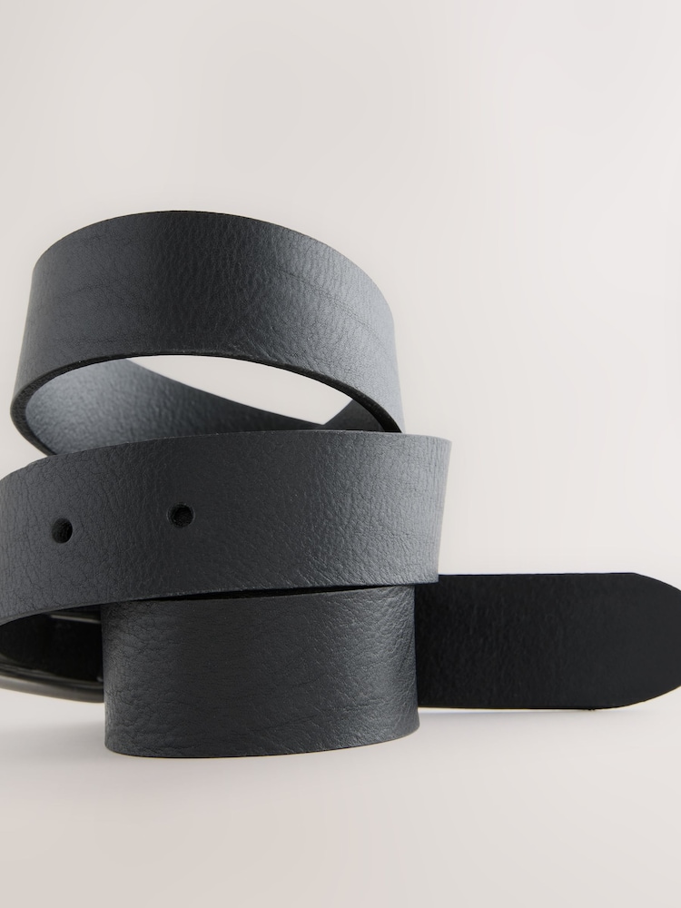 Black Casual Leather Belt - Image 3 of 3