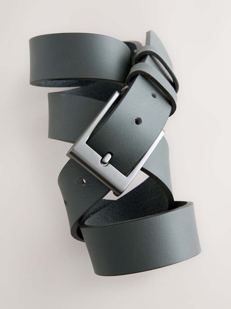 Grey Leather Belt - Image 2 of 3