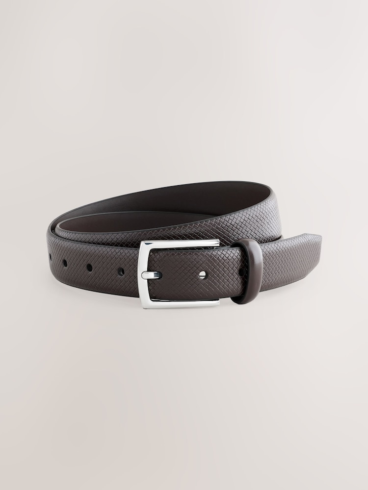 Brown Formal Texture Belt - Image 1 of 4