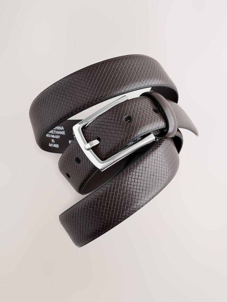 Brown Formal Texture Belt - Image 2 of 4