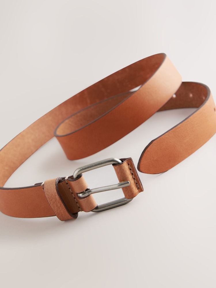 Tan Brown Casual Leather Belt - Image 4 of 4
