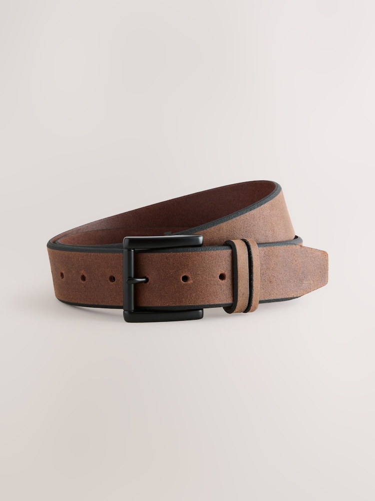 Brown Casual Leather Belt - Image 2 of 4 Brown Casual Leather Belt - Image 2 of 4