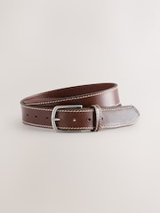 Brown Casual Leather Belt - Image 1 of 4