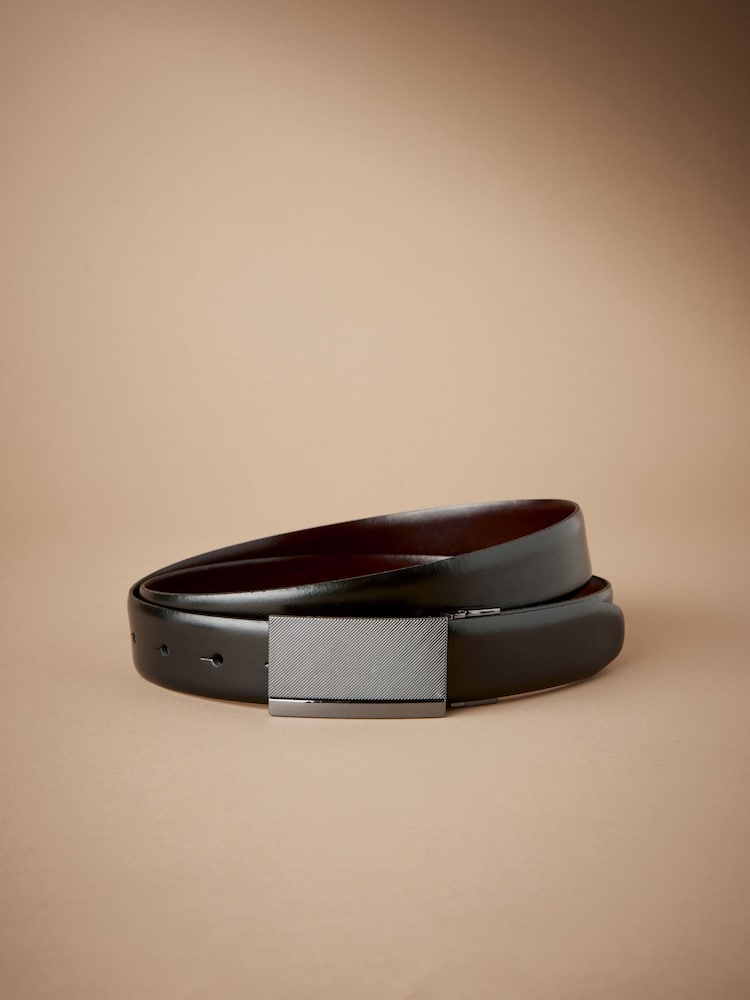 Black Signature Reversible Belt - Image 1 of 5