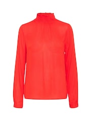 Kaffe Casual Fit KAtrine Smock Neck Blouse - Image 4 of 5