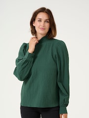 Kaffe Ditte Smock Neck Long Sleeve Blouse - Image 1 of 4
