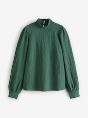 Kaffe Ditte Smock Neck Long Sleeve Blouse - Image 3 of 4