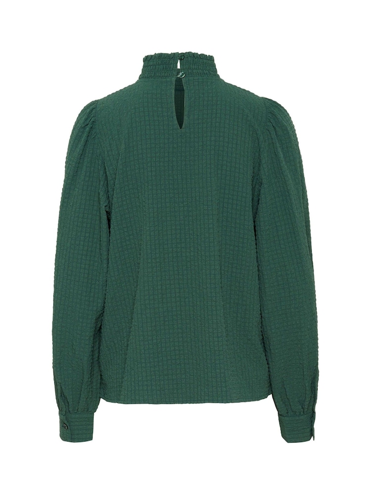 Kaffe Ditte Smock Neck Long Sleeve Blouse - Image 4 of 4