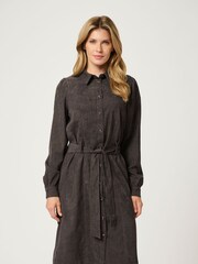 Kaffe Vera Corduroy Knee Length Shirt Dress - Image 3 of 6