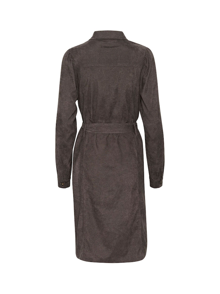 Kaffe Vera Corduroy Knee Length Shirt Dress - Image 6 of 6