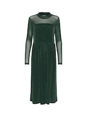 Kaffe Kaolga Mesh Glitter Midi Dress - Image 4 of 5