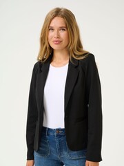 Kaffe Majse Jersey Single-Breasted Black Blazer - Image 1 of 5