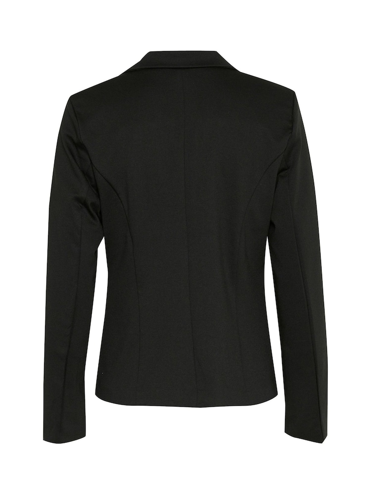 Kaffe Majse Jersey Single-Breasted Black Blazer - Image 5 of 5