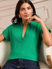 Love & Roses Black and Green X2 Notch Neck Jersey T-Shirt 2 Pack - Image 3 of 7