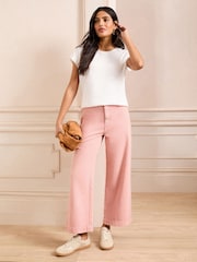 Marfil - Camiseta de punto con cuello redondo de Love & Roses - Imagen 3 de 4