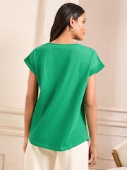 Love & Roses Bright Green Crew Neck Jersey T-Shirt - Image 4 of 4