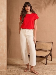Love & Roses Red Crew Neck Jersey T-Shirt - Image 3 of 4
