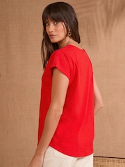 Love & Roses Red Crew Neck Jersey T-Shirt - Image 4 of 4