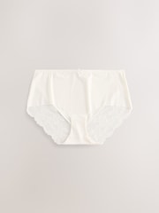 Blue Floral Midi No VPL Lace Back Briefs 5 Pack - Image 5 of 11