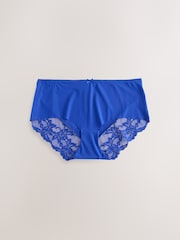Blue Floral Midi No VPL Lace Back Briefs 5 Pack - Image 8 of 11