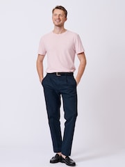 Pink - Aubin Hampton T-Shirt aus Baumwollleinen - Bild 3 von 5