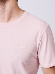 Pink - Aubin Hampton T-Shirt aus Baumwollleinen - Bild 4 von 5