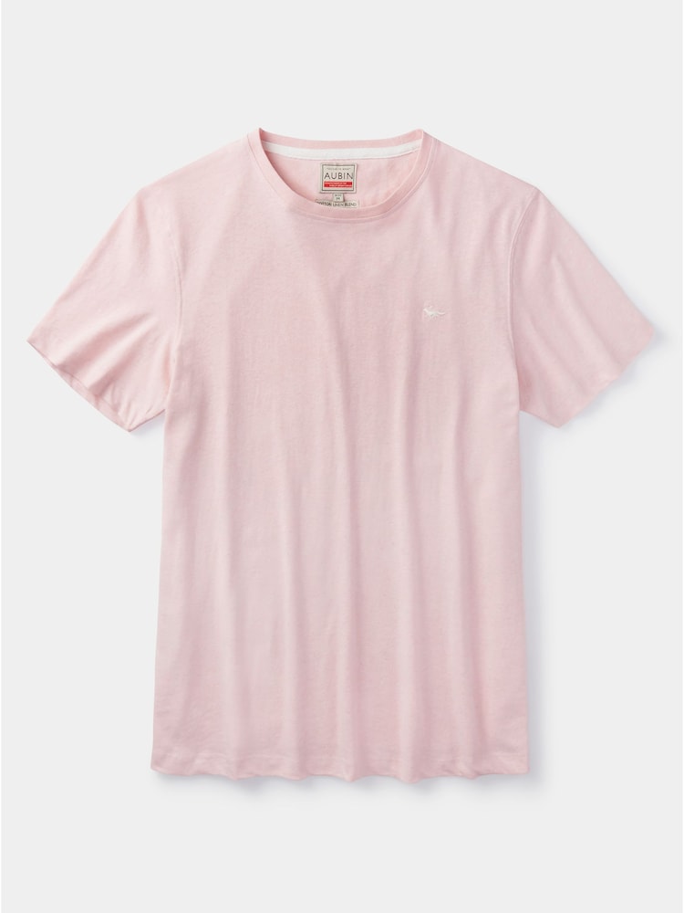 Pink - Aubin Hampton T-Shirt aus Baumwollleinen - Bild 5 von 5
