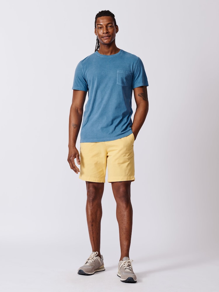 Aubin Pink Hareby Garment Dyed Pocket T-Shirt - Image 4 of 7