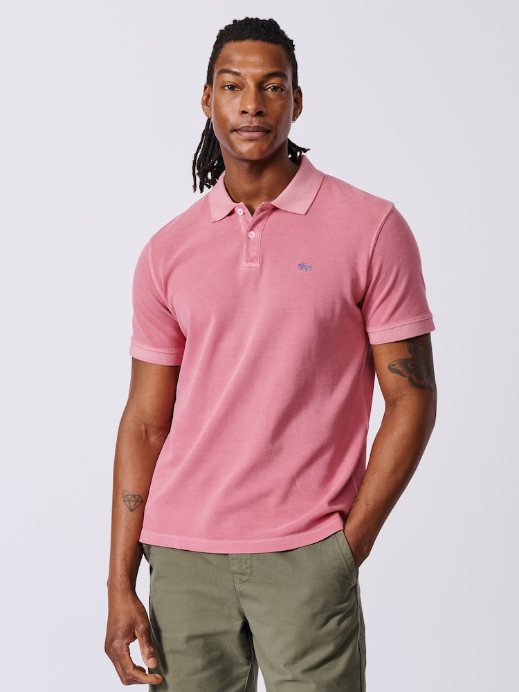 Розовый - Aubin Red Lusby Pique Polo Shirt - Изображение 1 из 6