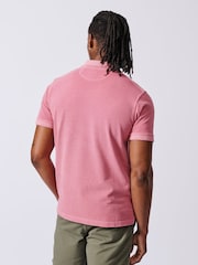 Розовый - Aubin Red Lusby Pique Polo Shirt - Изображение 2 из 6